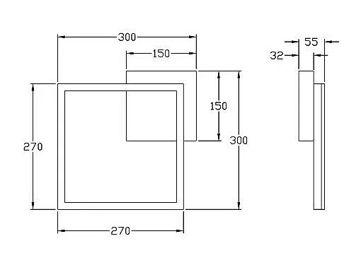 BARD plafonnier LED moderne 22W Corten 3394-21-361 Fabas Luce