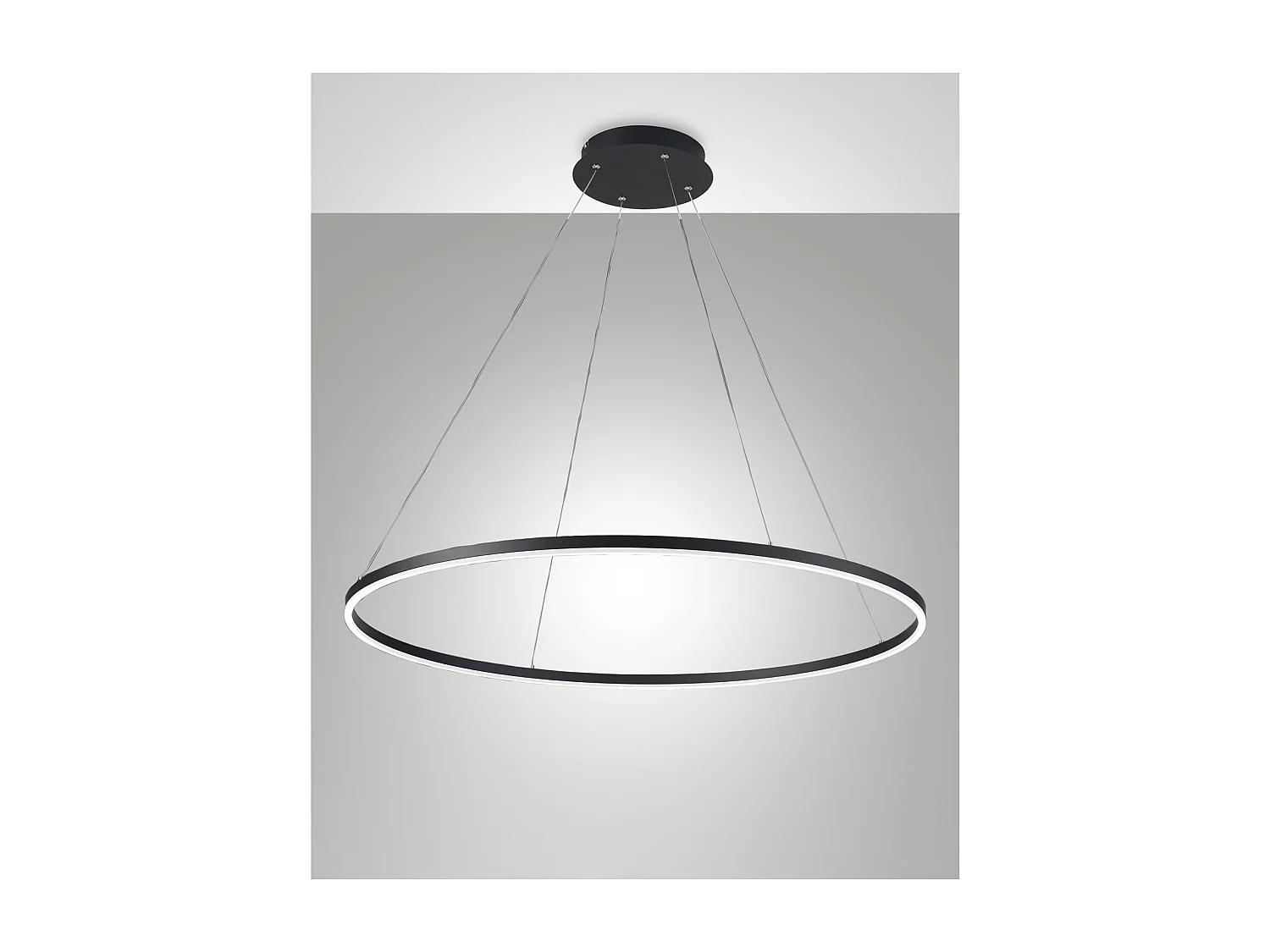 GIOTTO Lustre suspendu LED 60W noir 3508-46-101 Fabas Luce