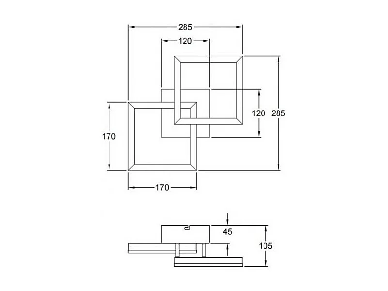 Plafonnier LED moderne BARD 21W anthracite 3394-28-282 Fabas Luce