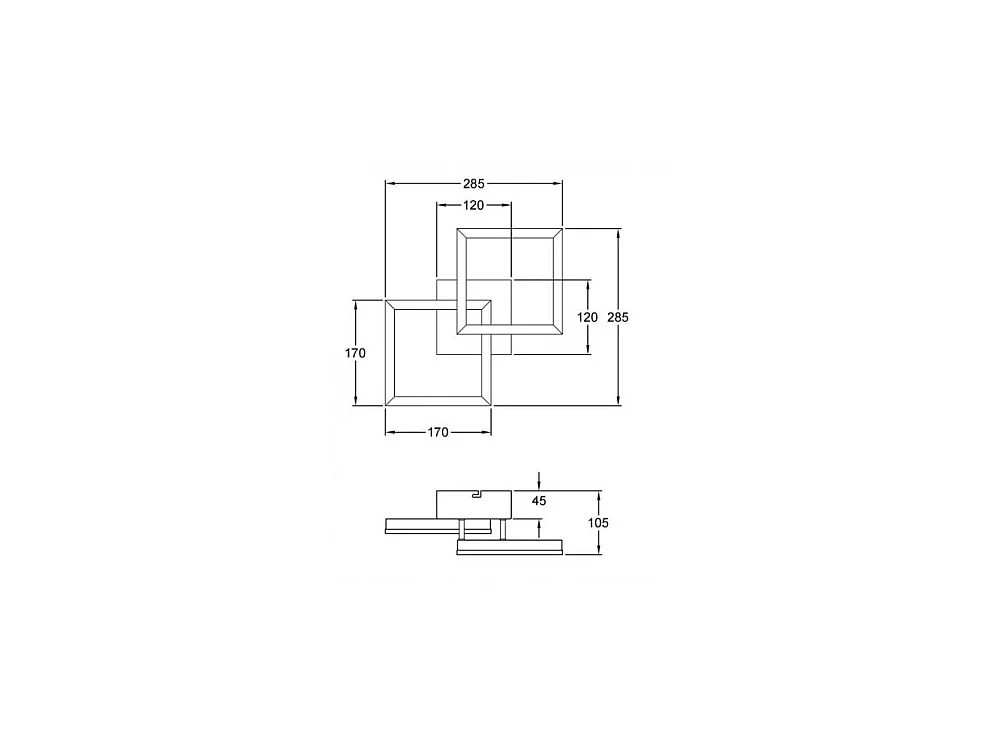 BARD moderne LED loftlampe 21W sort 3394-28-101 Fabas Luce