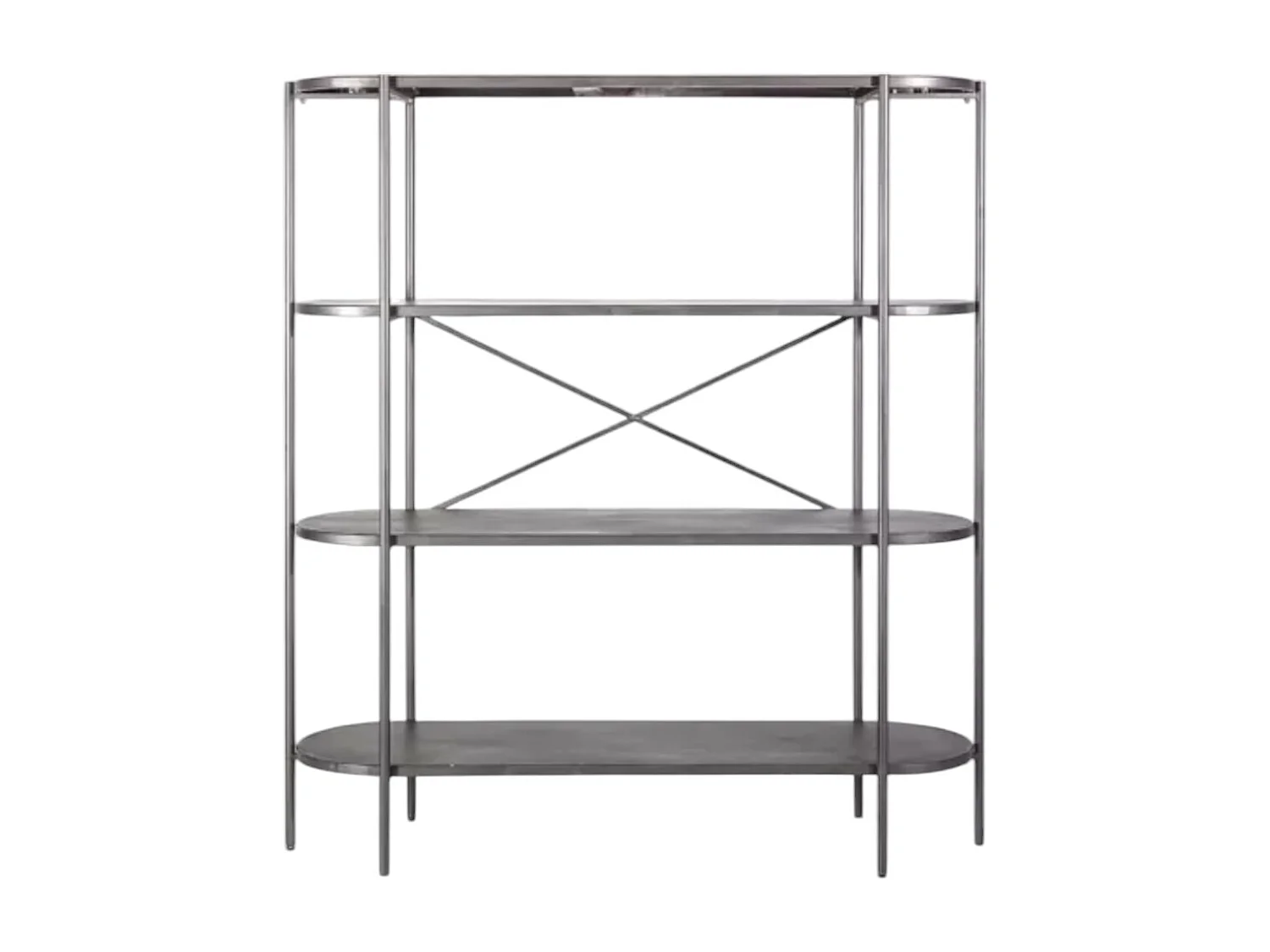 Furnilux Bücherregal - Holz Schwarz/Grau - 5 Fachböden