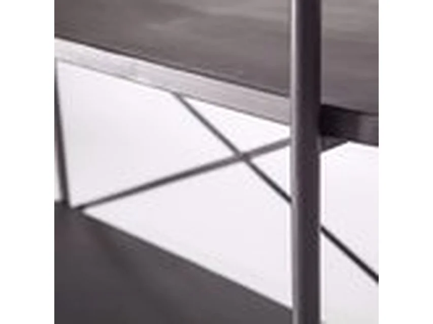 Furnilux Bücherregal - Holz Schwarz/Grau - 5 Fachböden