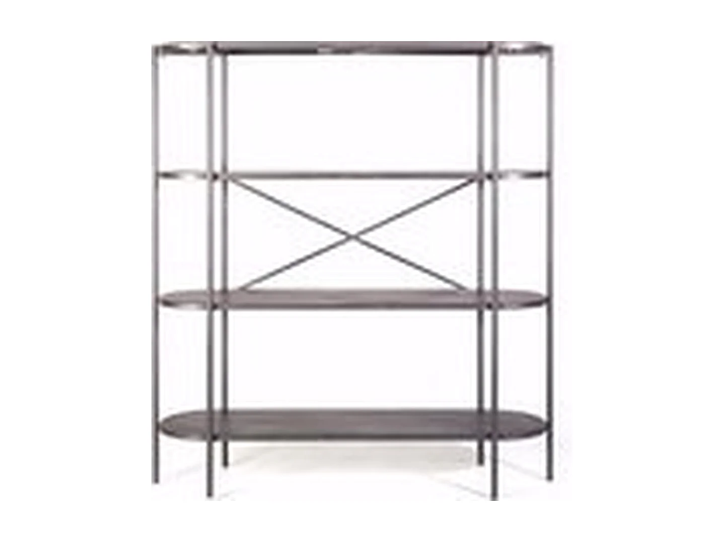 Furnilux Bücherregal - Holz Schwarz/Grau - 5 Fachböden