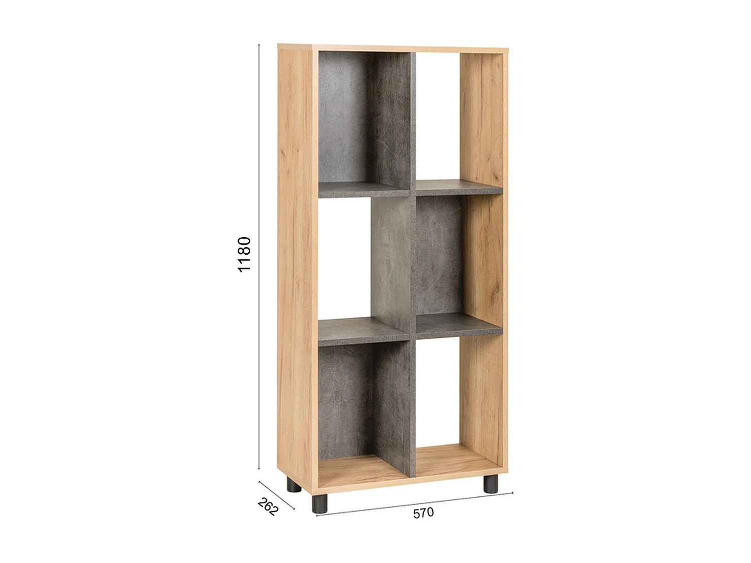 Bibliothèque Furnilux Sharons Choice - Brun Gris - 1 pièce