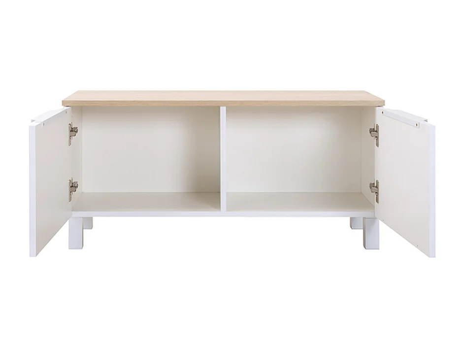 Meuble TV Furnilux - Blanc Beige - Design moderne