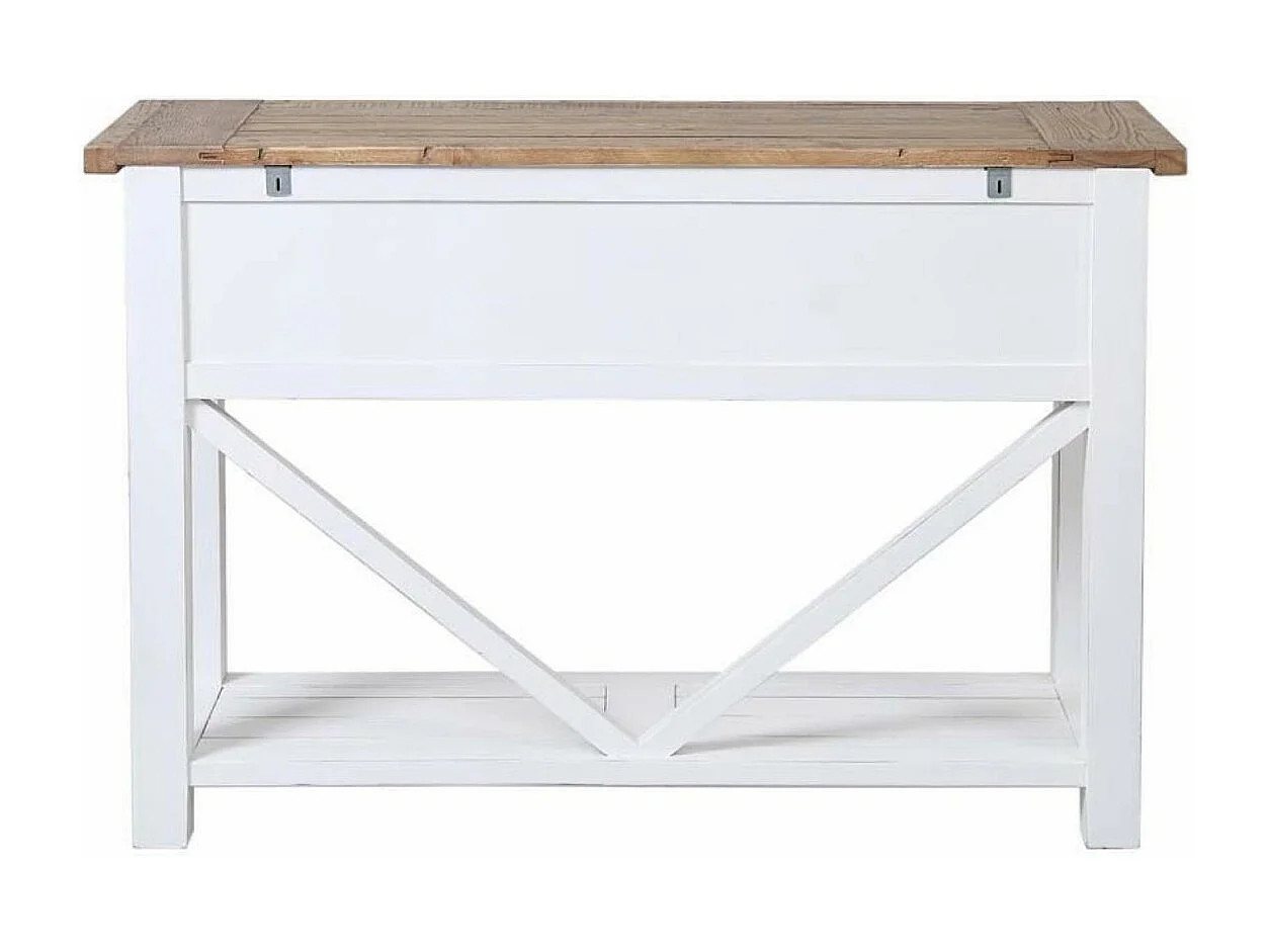 Console 3 tiroirs Bois Blanc - Rivages Interior's