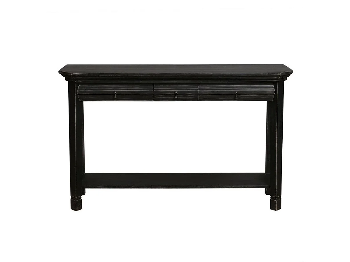 Console 3 tiroirs MDF Noir - Bruges Interior's