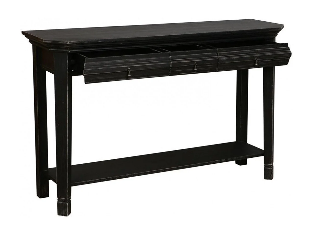 Console 3 tiroirs MDF Noir - Bruges Interior's