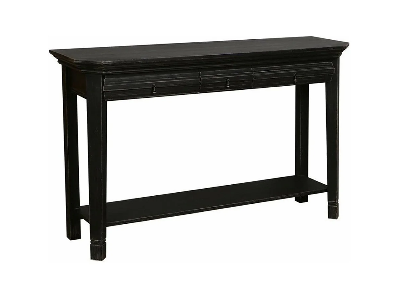 Console 3 tiroirs MDF Noir - Bruges Interior's