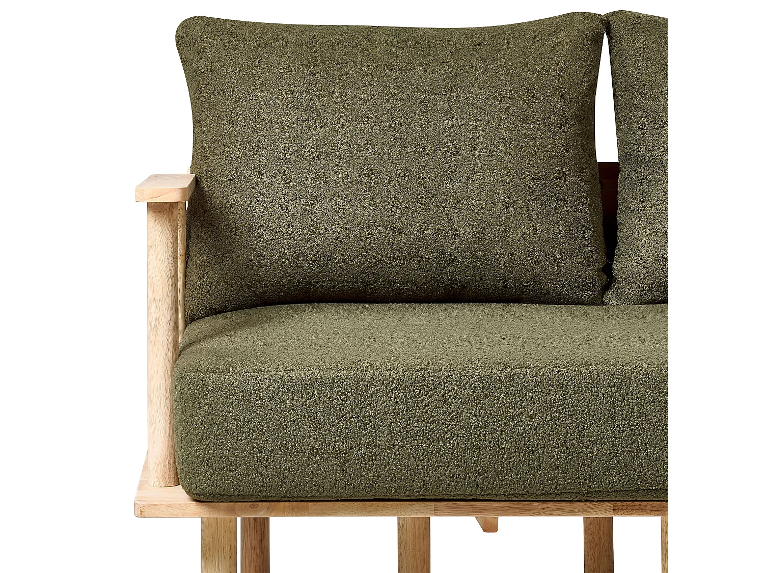 Sofa ASKER Bouclé Dunkelgrün 2-Sitzer