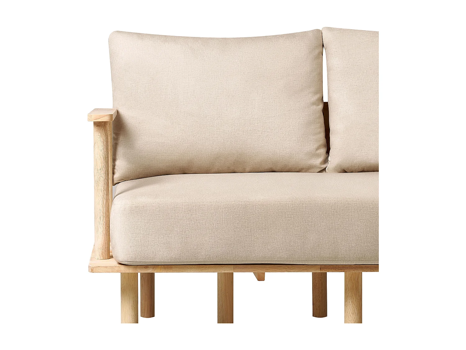 Sofa ASKER Stoff Sandbeige 2-Sitzer