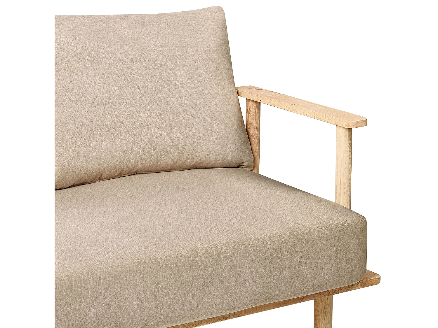Sofa ASKER Stoff Sandbeige 2-Sitzer