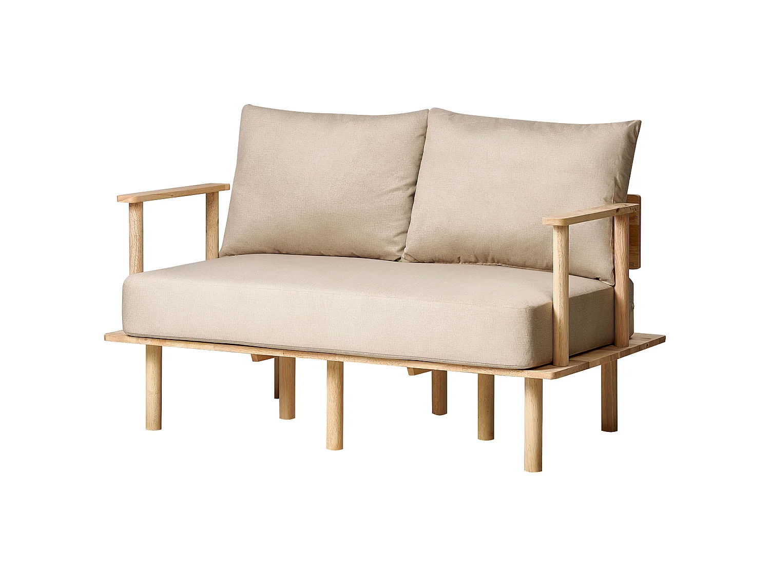 Divano ASKER Tessuto Beige sabbia 2 posti