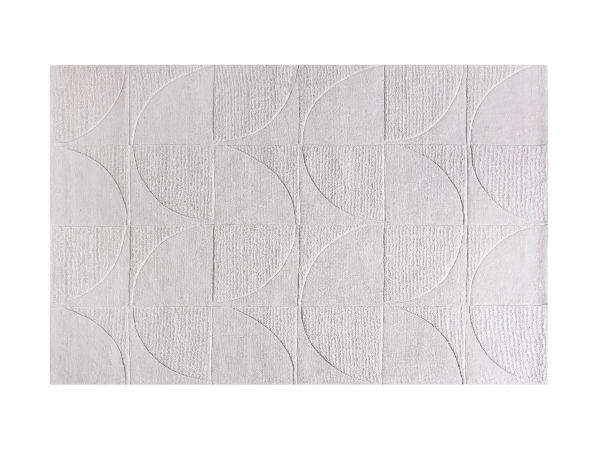 Relief-Teppich mit geometrischem Muster - 100 % Wolle - handgetuftet - 200 günstig online kaufen