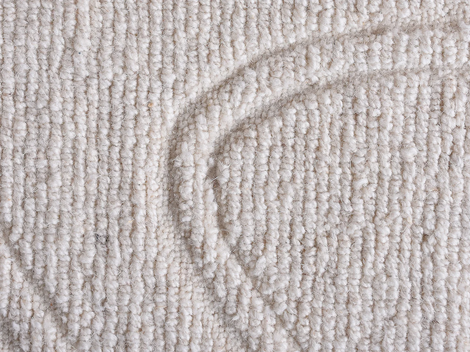 Alfombra de lana 100% tufted a mano con relieve, diseño abstracto - 200 x 290 cm - Marfil - CELESTIA