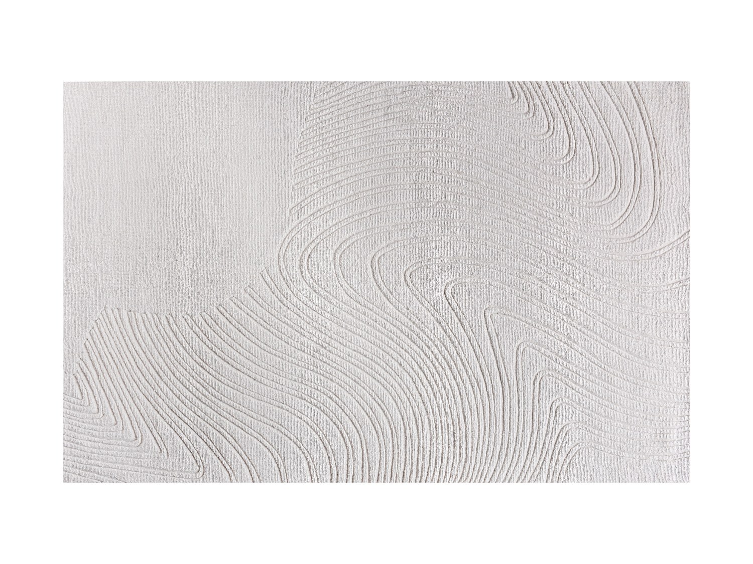 Relief-Teppich mit abstraktem Muster - 100 % Wolle - handgetuftet - 200 x 2 günstig online kaufen