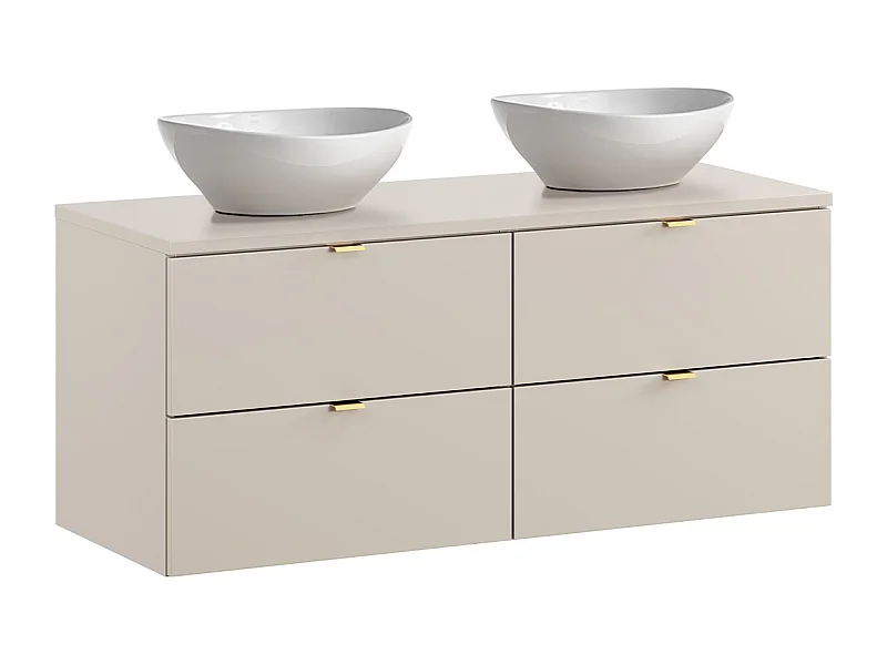 Mobile bagno doppio lavabo Azel cachemire 120cm