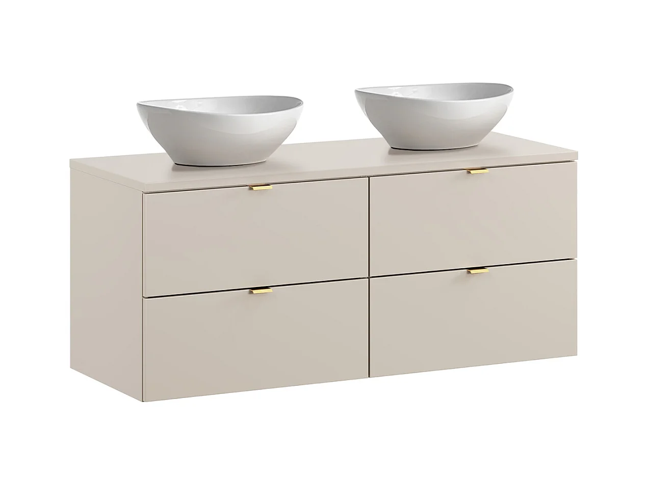 Meuble double vasque 120cm Azel Cachemire