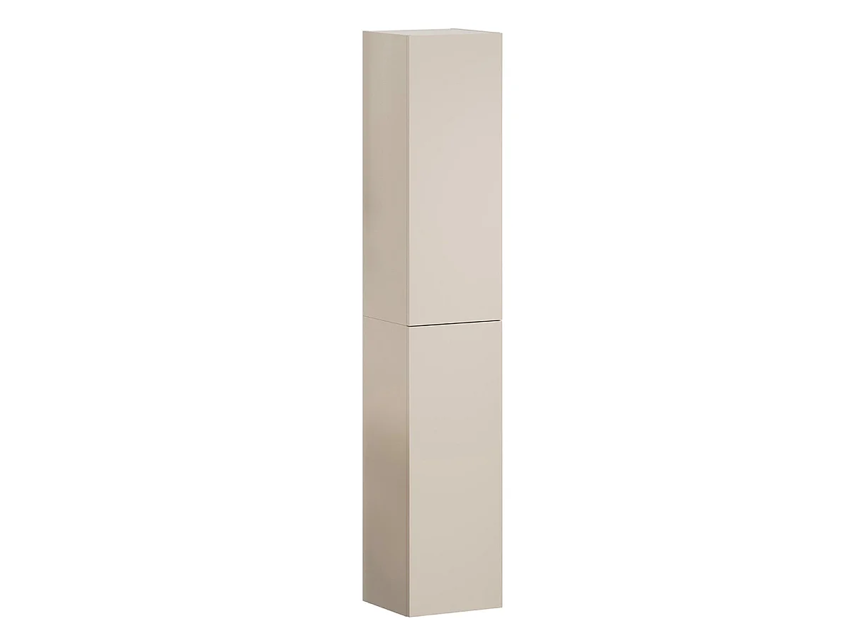 Ensemble meuble simple vasque encastrée 60cm et colonne Azel Cachemire