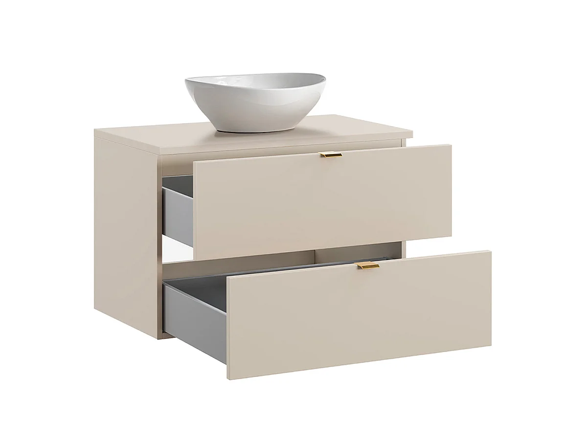Meuble simple vasque 80cm Azel Cachemire