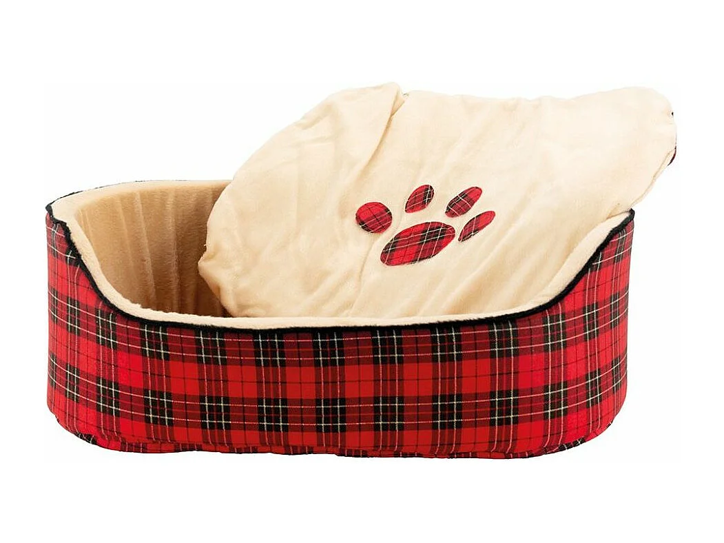 Set de 5 paniers pour chien en mousse avec imprimé écossais