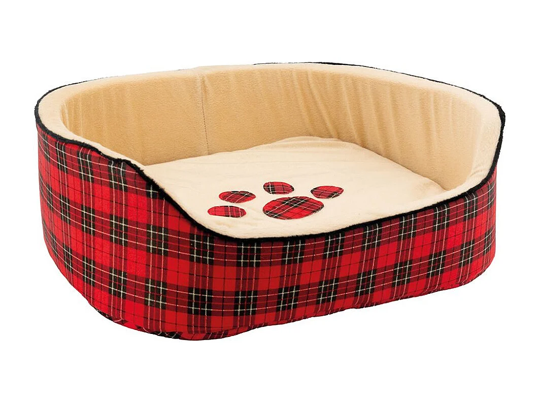 Set de 5 paniers pour chien en mousse avec imprimé écossais