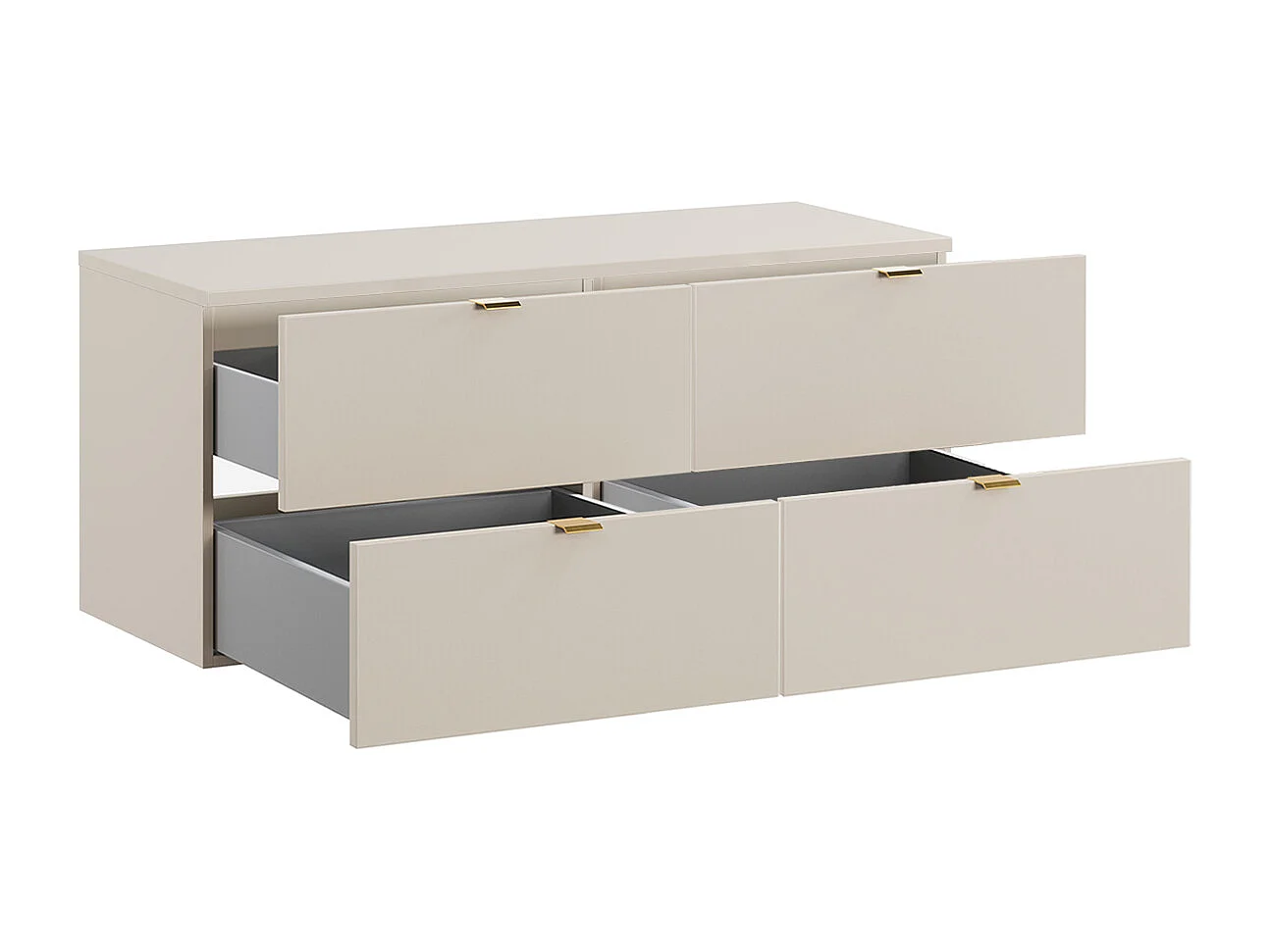 Meuble sous-vasque 120cm plan de toilette Azel Cachemire