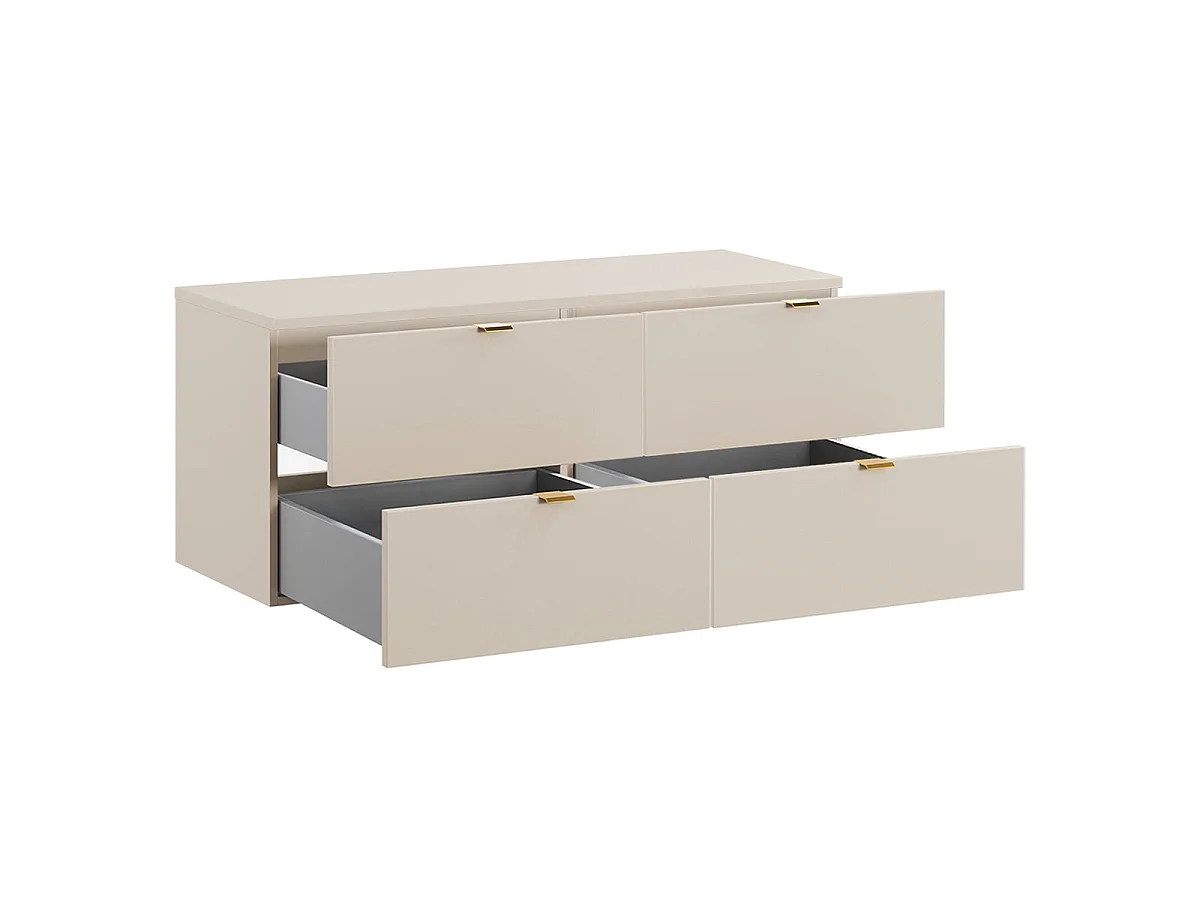 Meuble sottolavabo 120cm piano lavabo Azel Cachemire