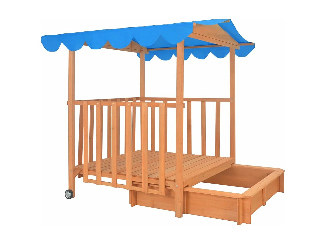 Maison de jeu d'enfants bois bleue 130 x 130 x 143 cm 02_0005061