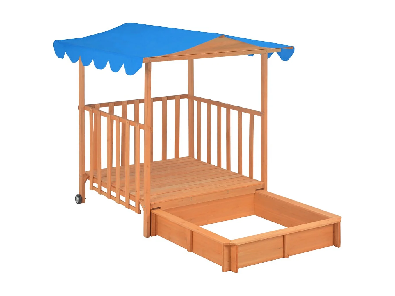 Maison de jeu d'enfants bois bleue 130 x 130 x 143 cm 02_0005061