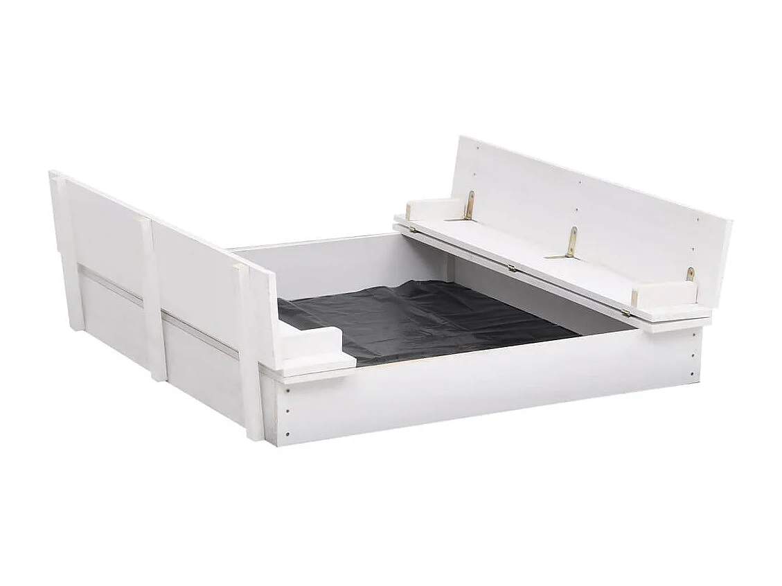 Arenero de madera de abeto 95 x 90 x 15 cm blanco 02_0005062