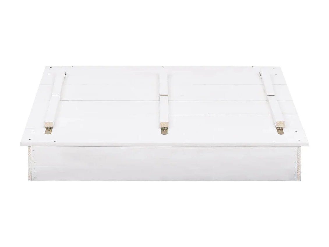 Arenero de madera de abeto 95 x 90 x 15 cm blanco 02_0005062