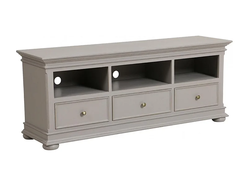 Meuble tv avec 3 rangements MDF Gris - Harmonie Interior's