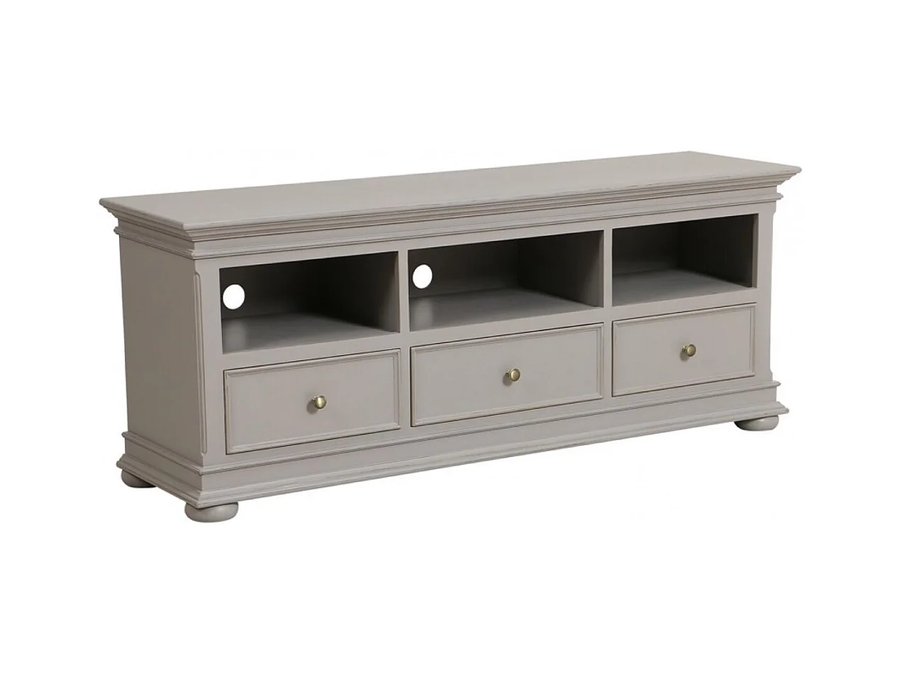 Meuble tv avec 3 rangements MDF Gris - Harmonie Interior's