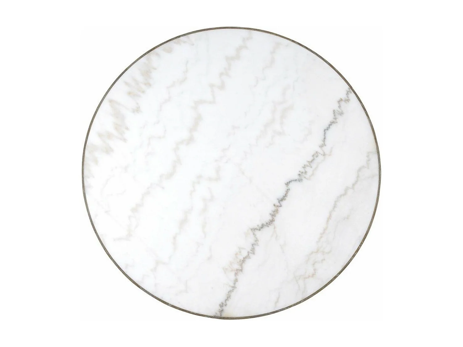 Table ronde plateau marbre Bois Blanc - Minéral Interior's