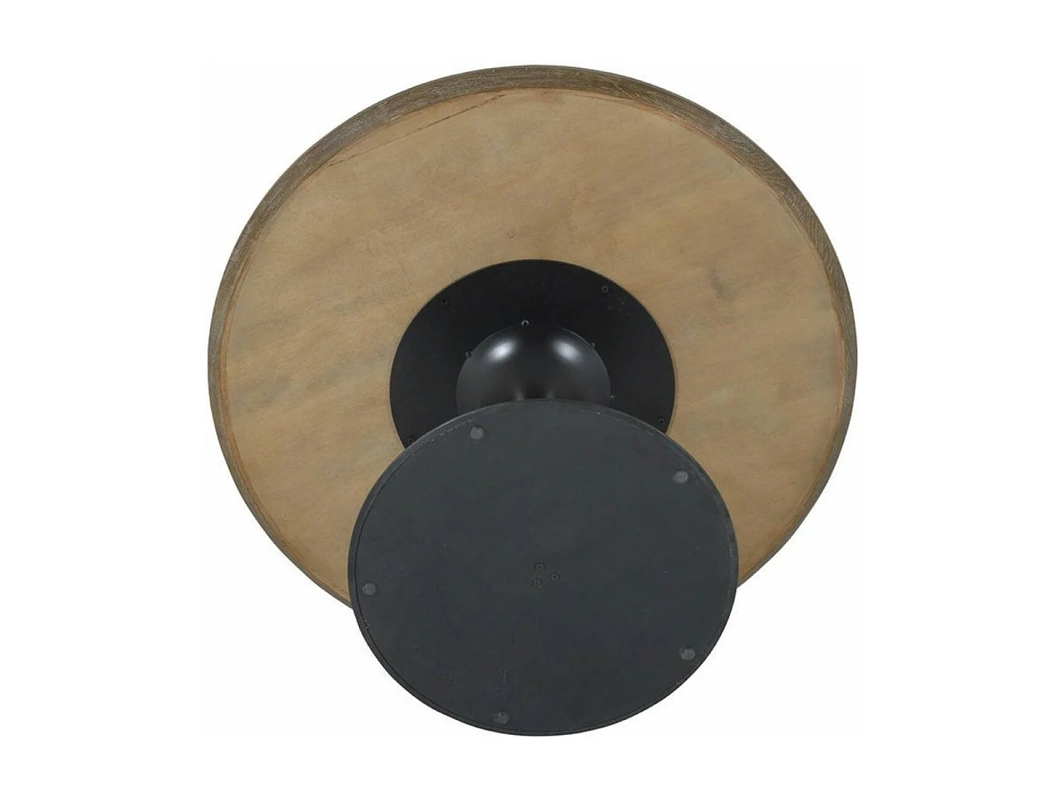 Table ronde plateau marbre Bois Blanc - Minéral Interior's