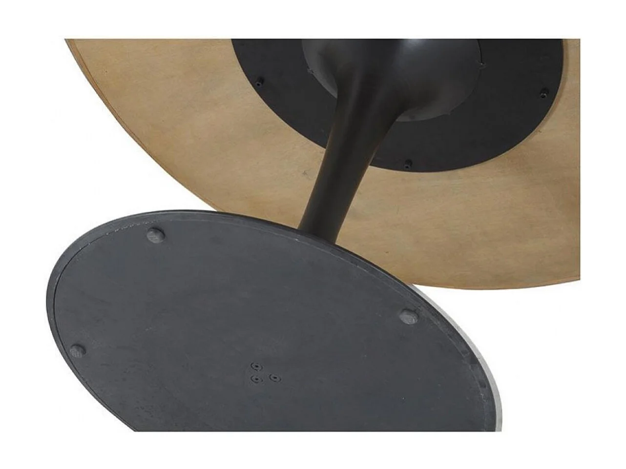 Table ronde plateau marbre Bois Blanc - Minéral Interior's