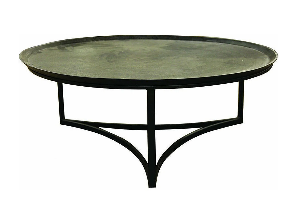 Table basse ronde Acier Noir - Factory Interior's