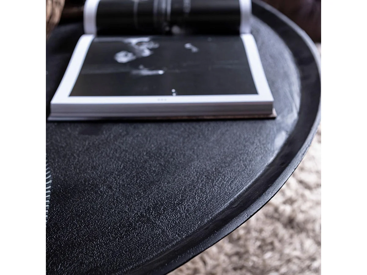 Table basse ronde Acier Noir - Factory Interior's