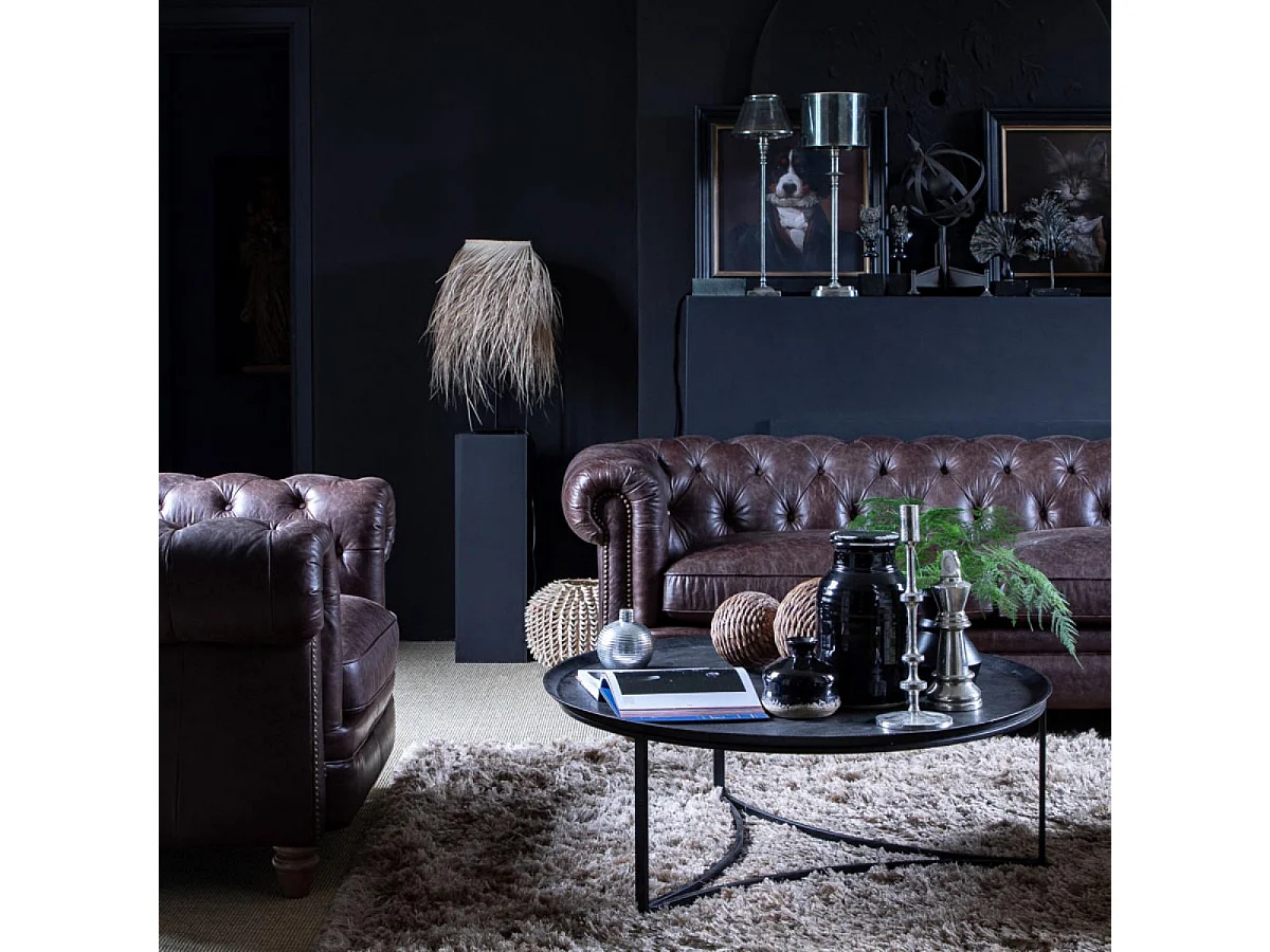 Table basse ronde Acier Noir - Factory Interior's