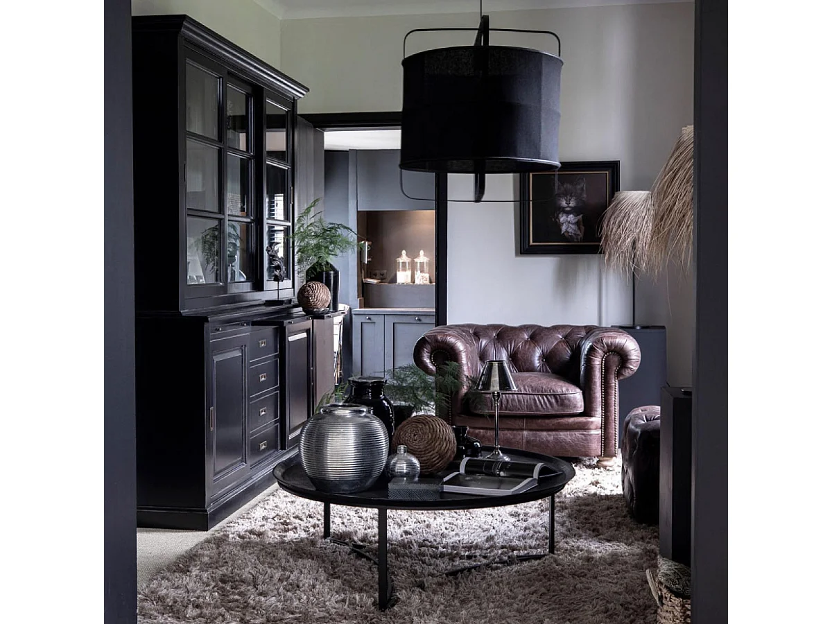 Table basse ronde Acier Noir - Factory Interior's