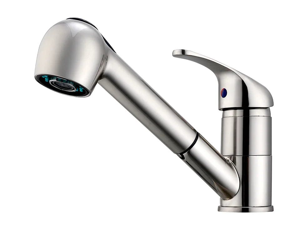 Mitigeur de Cuisine avec Douchette Extractible Brossé, Robinet Cuisine avec 2 Jets aux Choix, Robinetterie en Acie Haute Qualité