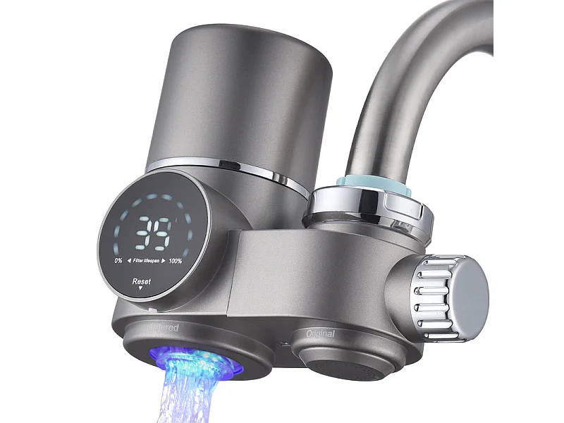 Système filtreur d'eau robinet - Filtre le chlore, les sédiments, l'oxyde, les nitrates, les pesticides. Filtre sur robinet,Convient aux robinets