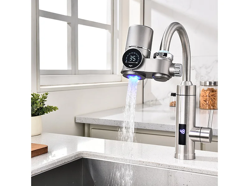 Système filtreur d'eau robinet - Filtre le chlore, les sédiments, l'oxyde, les nitrates, les pesticides. Filtre sur robinet,Convient aux robinets