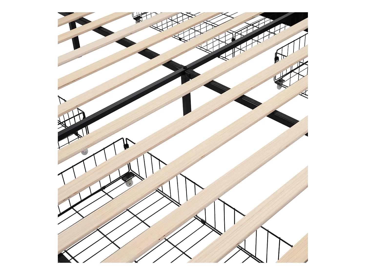 Lit 140x200cm avec tiroirs, Lit double capitonné avec rangement, éclairage LED,gris