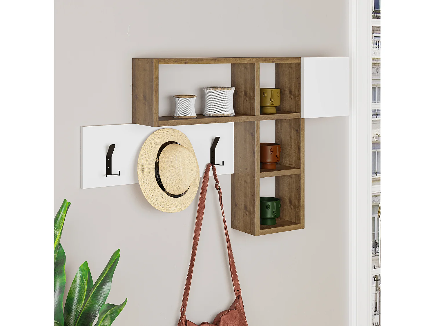 Wandgarderobe GAME - 99,5 x 15 x 61 cm