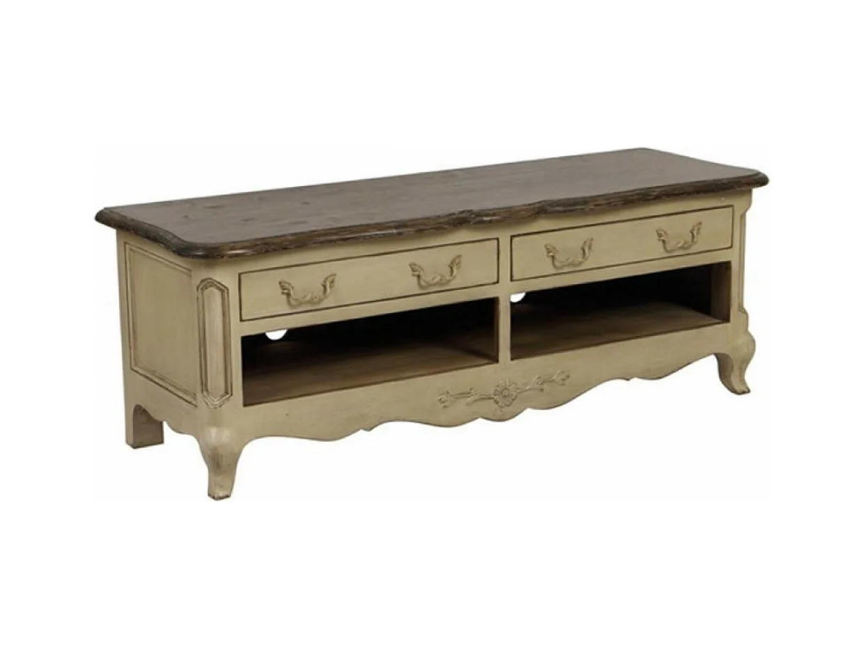 Meuble tv 2 tiroirs Bois Beige - Château Interior's