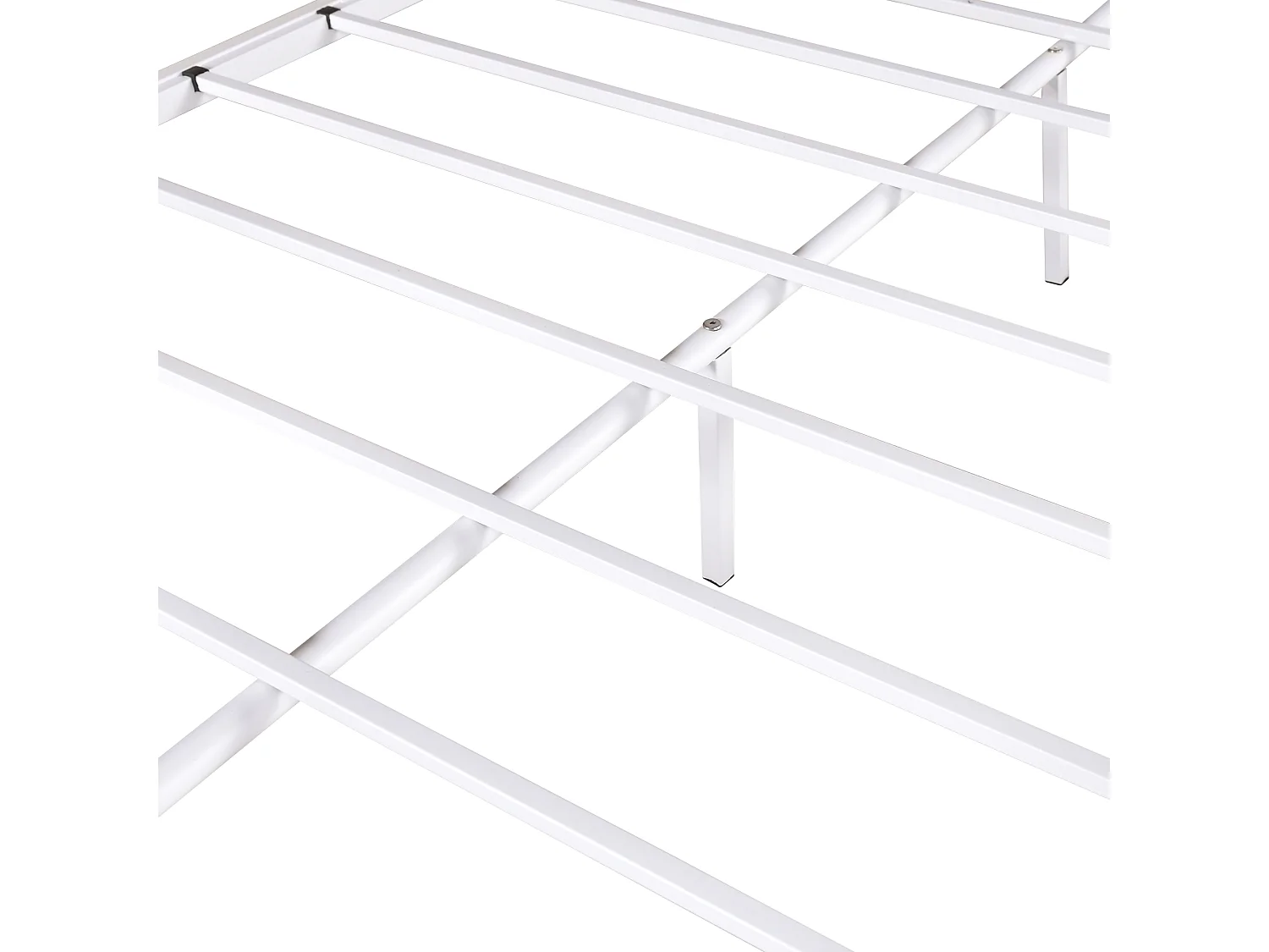 Lit double pour adulte Cadre de lit - superposé Gris Métal 140x200 cm/90x200 cm