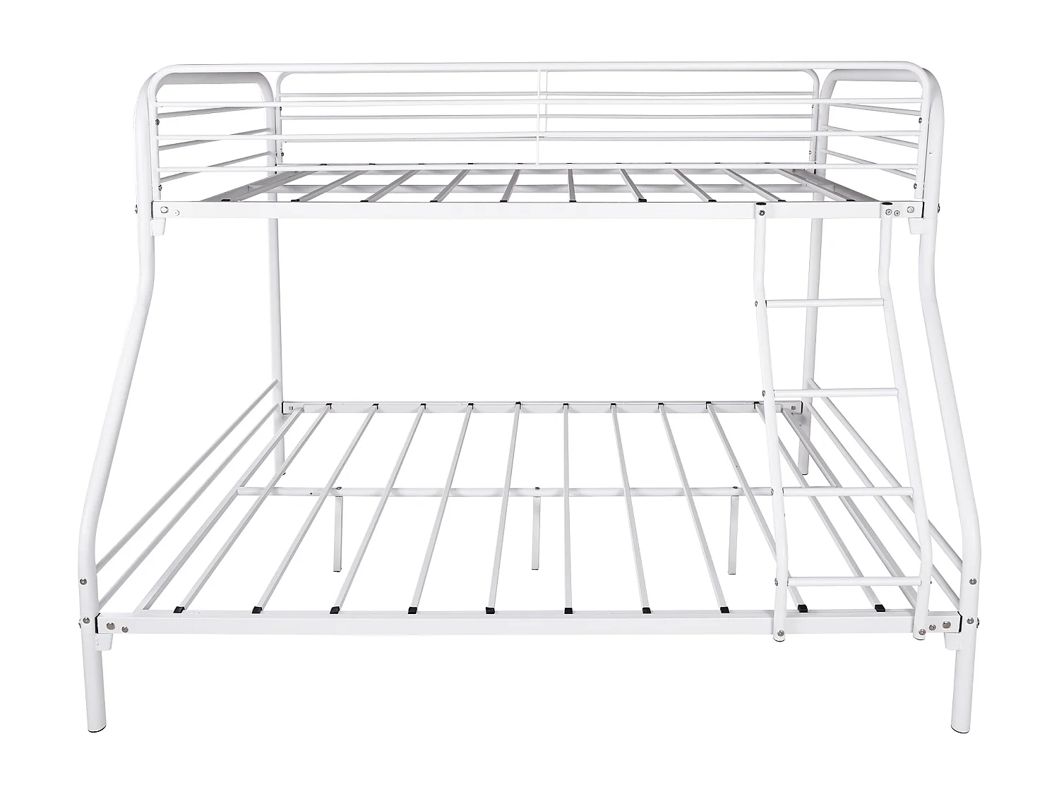 Lit double pour adulte Cadre de lit - superposé Gris Métal 140x200 cm/90x200 cm