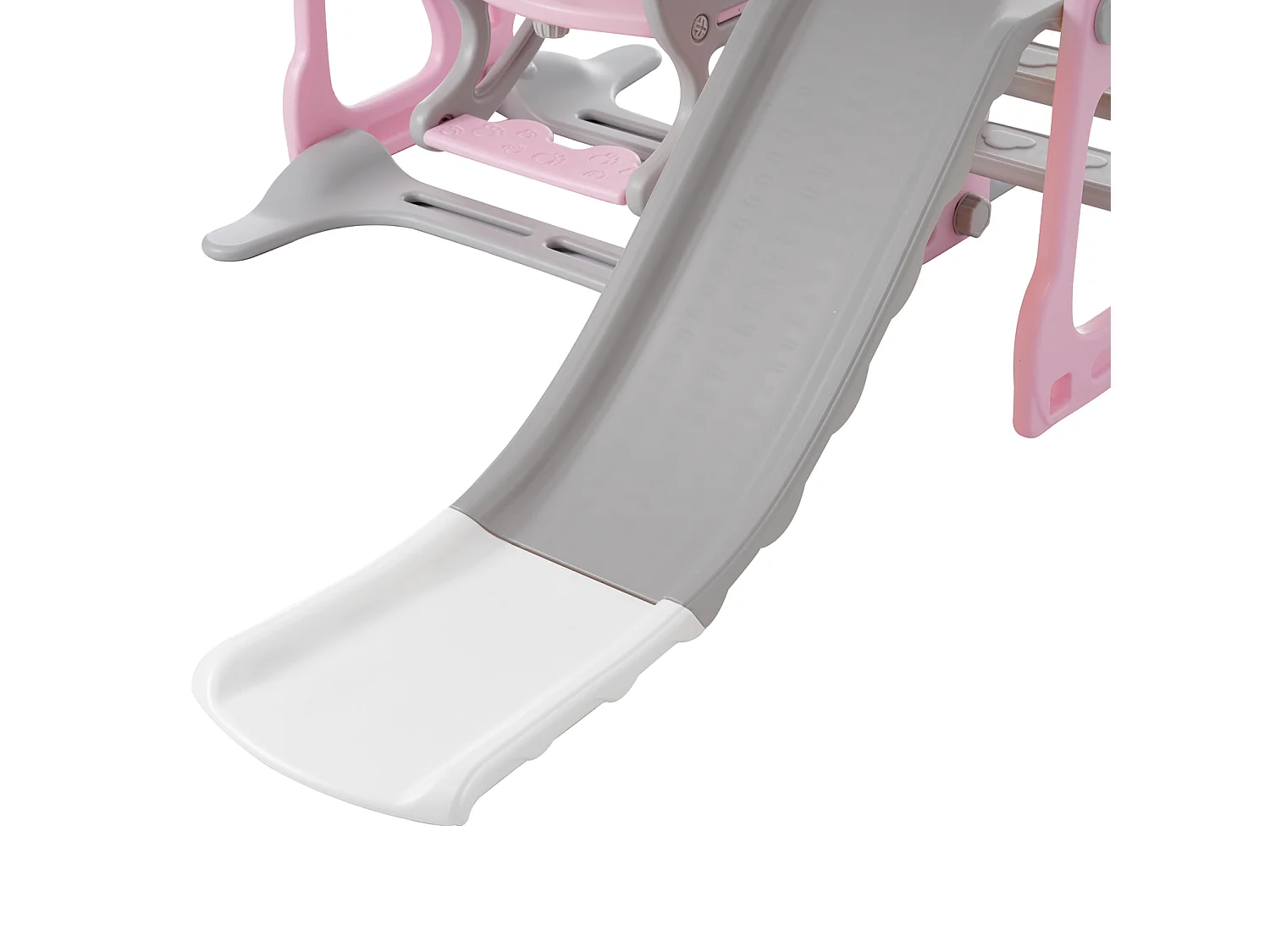 4 in 1 kinderglijbaan - geschikt voor binnen- en buitengebruik - met schommel, basketbalframe, glijbaan, ladder - roze